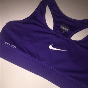 Purple Nike sports bra